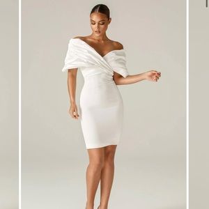 White Alieva Midi Dress- Perfect for Bridal Events